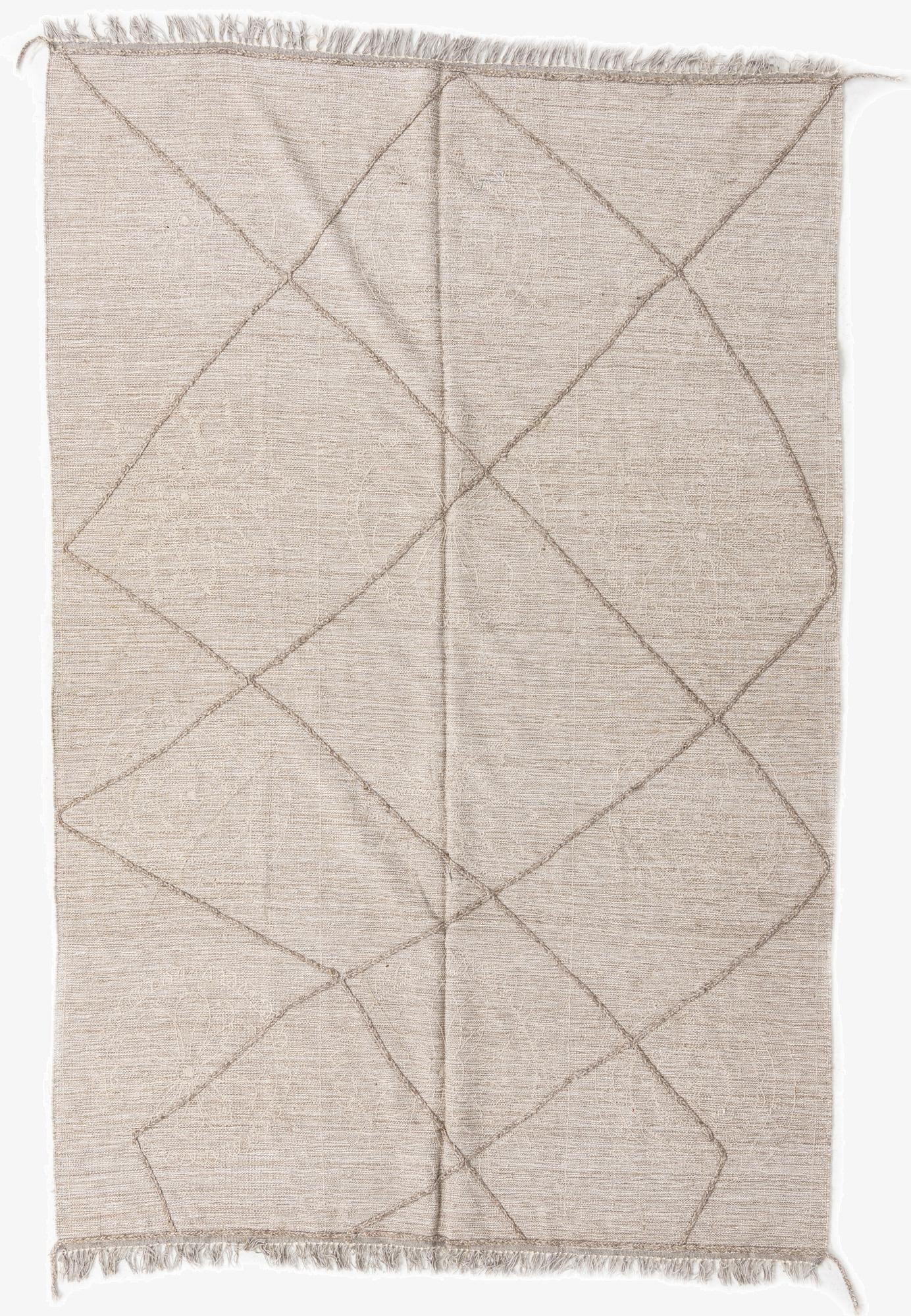 5' 2 x 8'  Hand Woven Kilim Modern Wool Rug