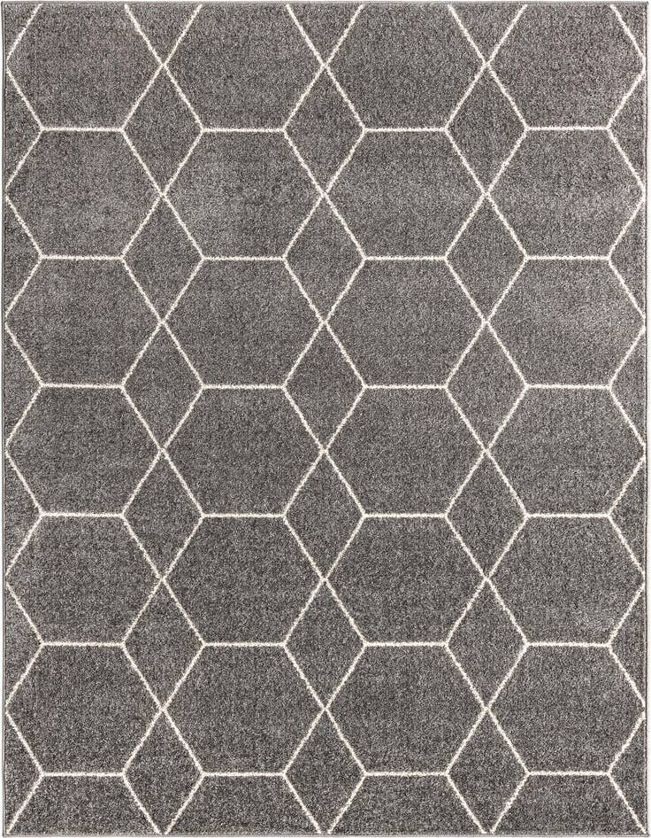 Detail image of 5' 3 x 8' Lattice Frieze Rug