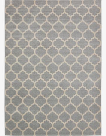 Light Gray Lattice Rug