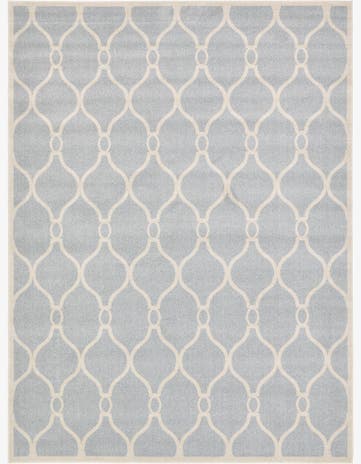 Light Gray Lattice Rug