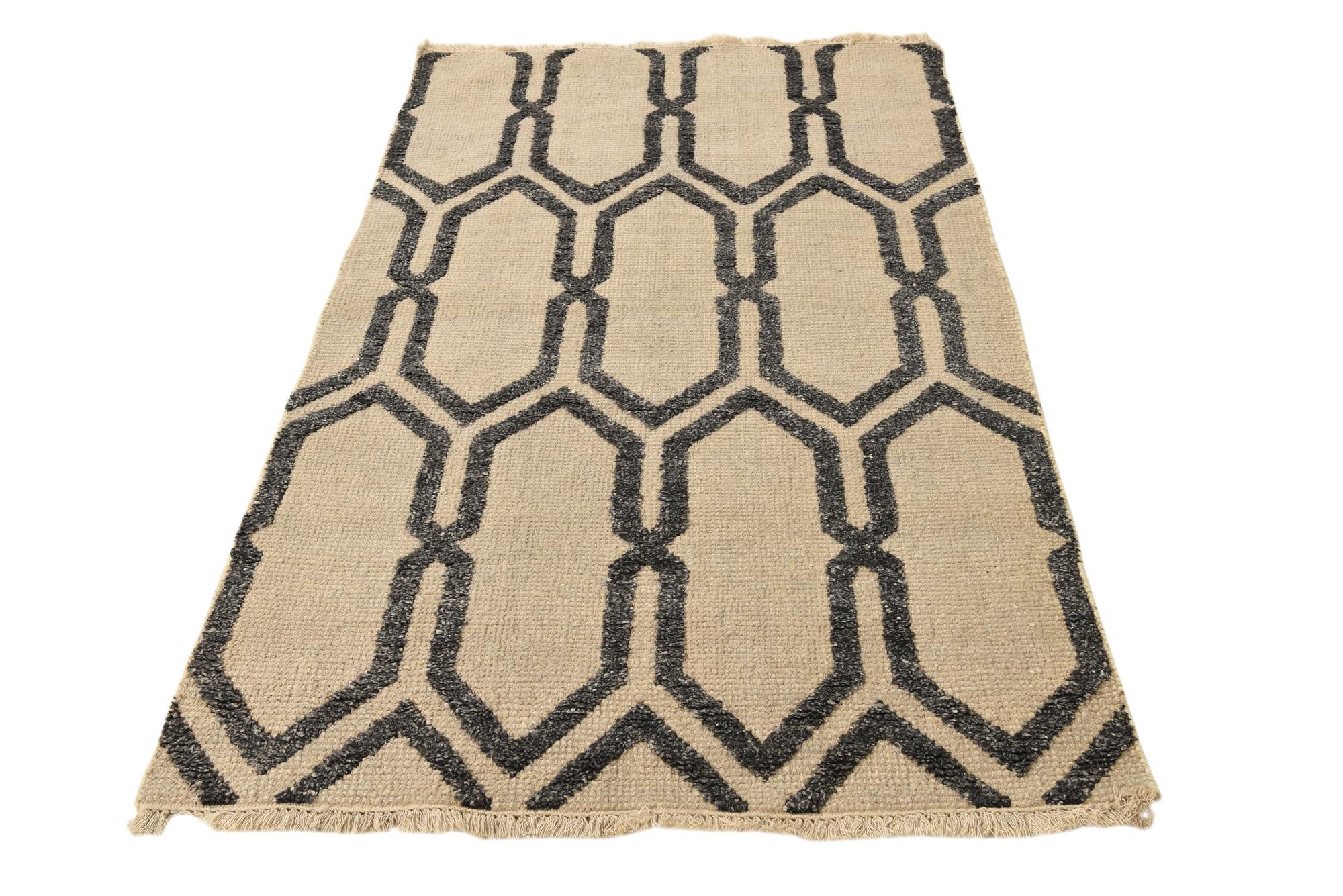 3' 8 x 5' 9 Hand Knotted Luna Rug