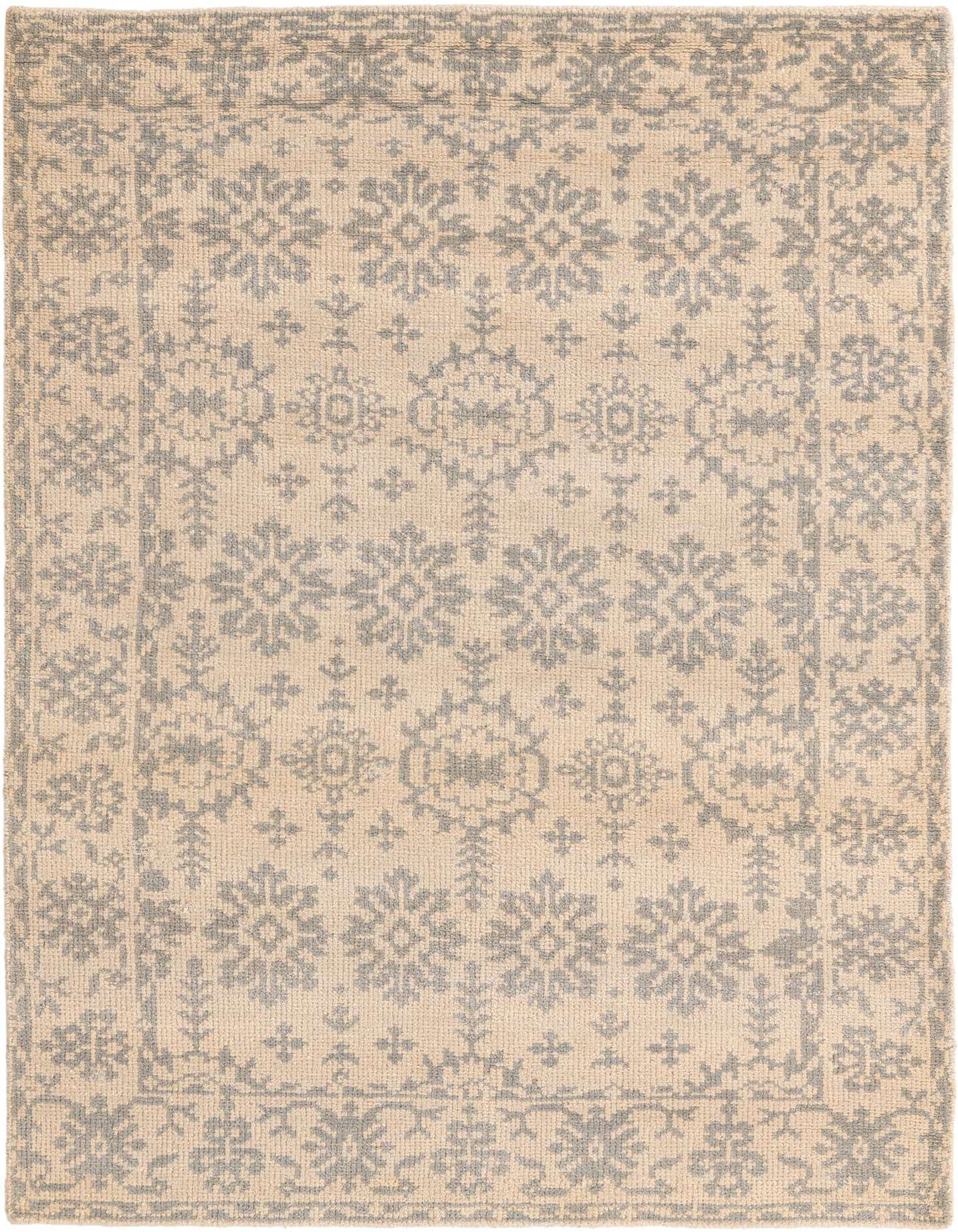4' 9 x 6' 10 Hand Knotted Luna Wool Rug