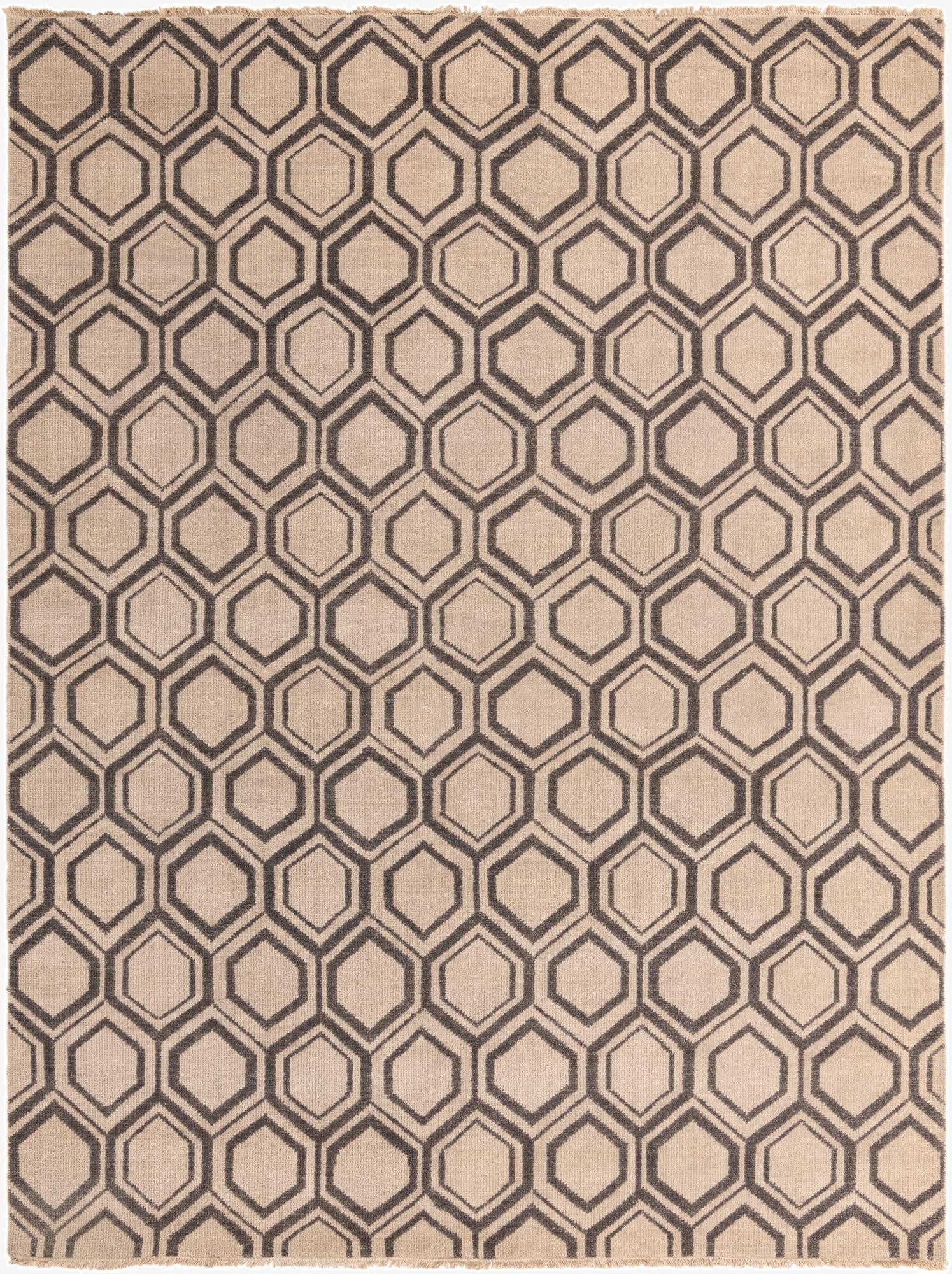 9' 1 x 11' 10  Hand Knotted Luna Wool Rug