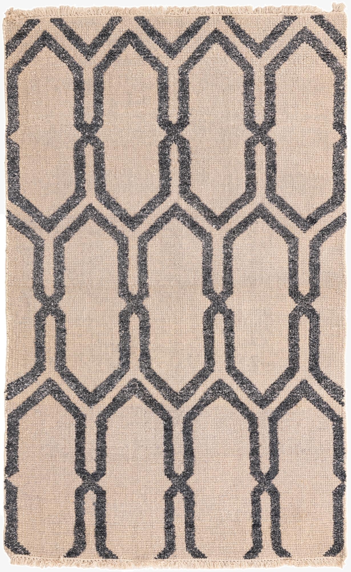 3' 8 x 5' 9  Hand Knotted Luna Rug