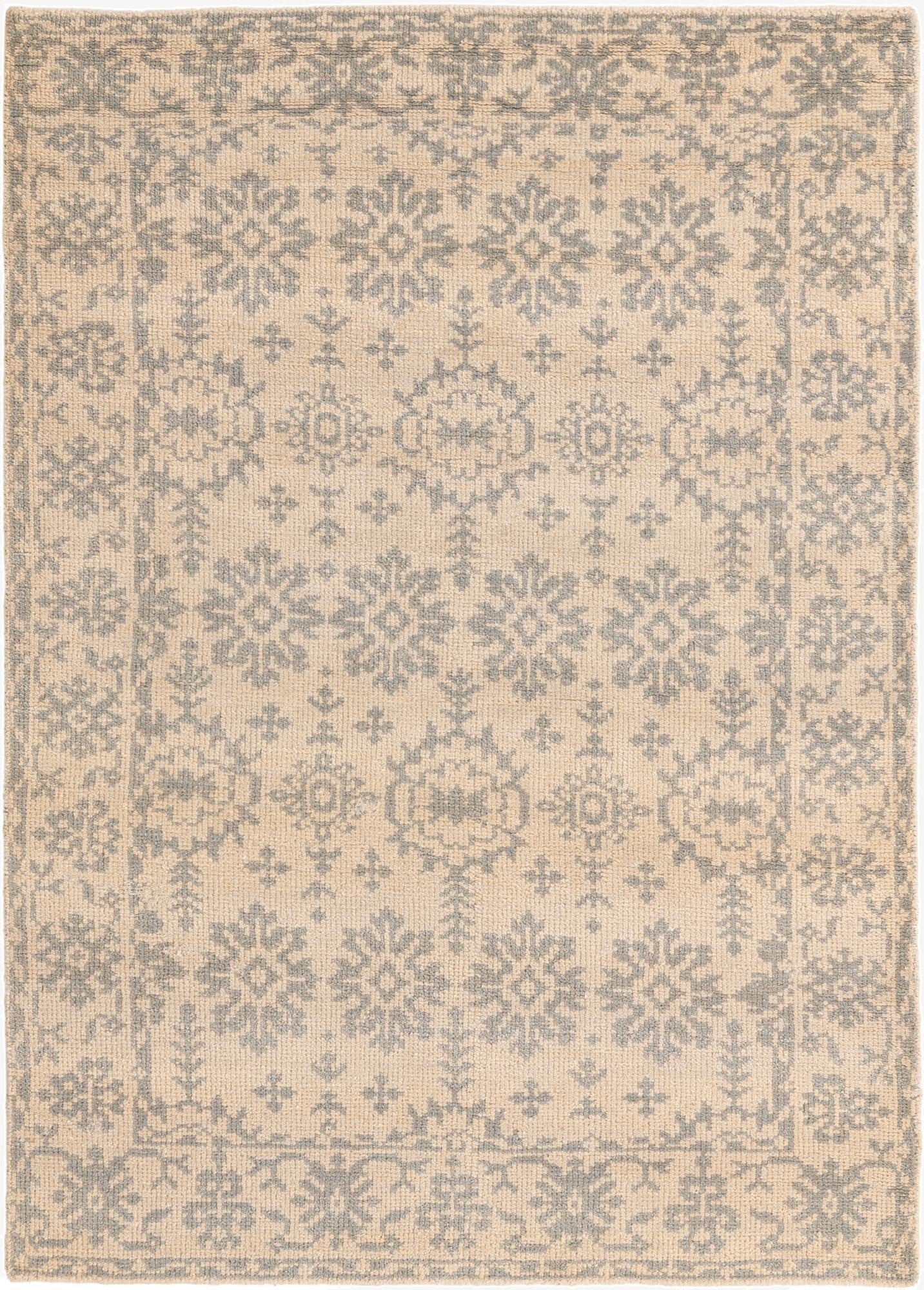 4' 9 x 6' 10  Hand Knotted Luna Wool Rug