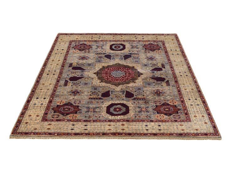 Detail image of 5' 2 x 7' Hand Knotted Mamluk Ziegler Rug