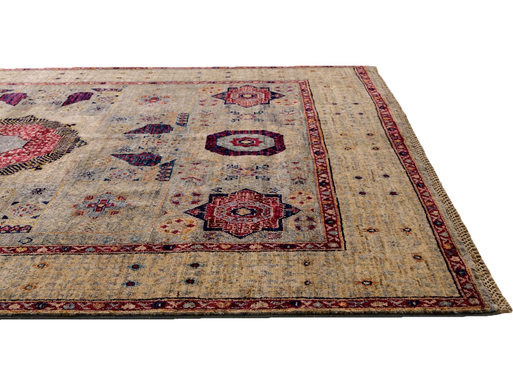 5' 2 x 7' Hand Knotted Mamluk Ziegler Rug