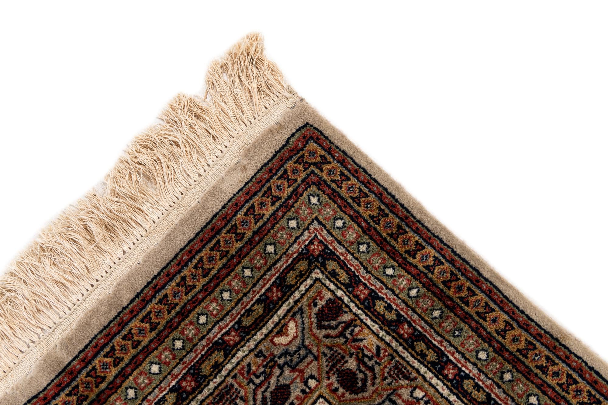 6' 7 x 9' 9 Hand Knotted Mir Wool Rug