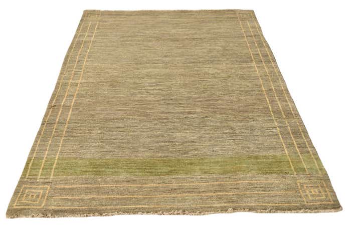 4' 7 x 6' 5 Hand Knotted Modern Ziegler Rug