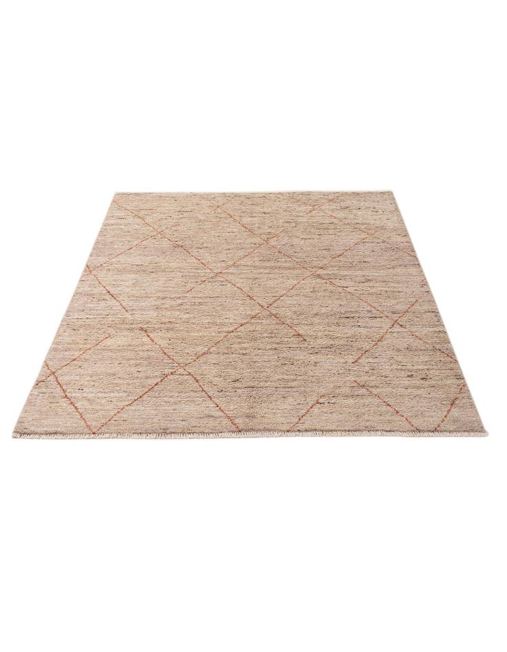 Detail image of 5' 4 x 7' 6  Hand Knotted Moroccan Wool Rug