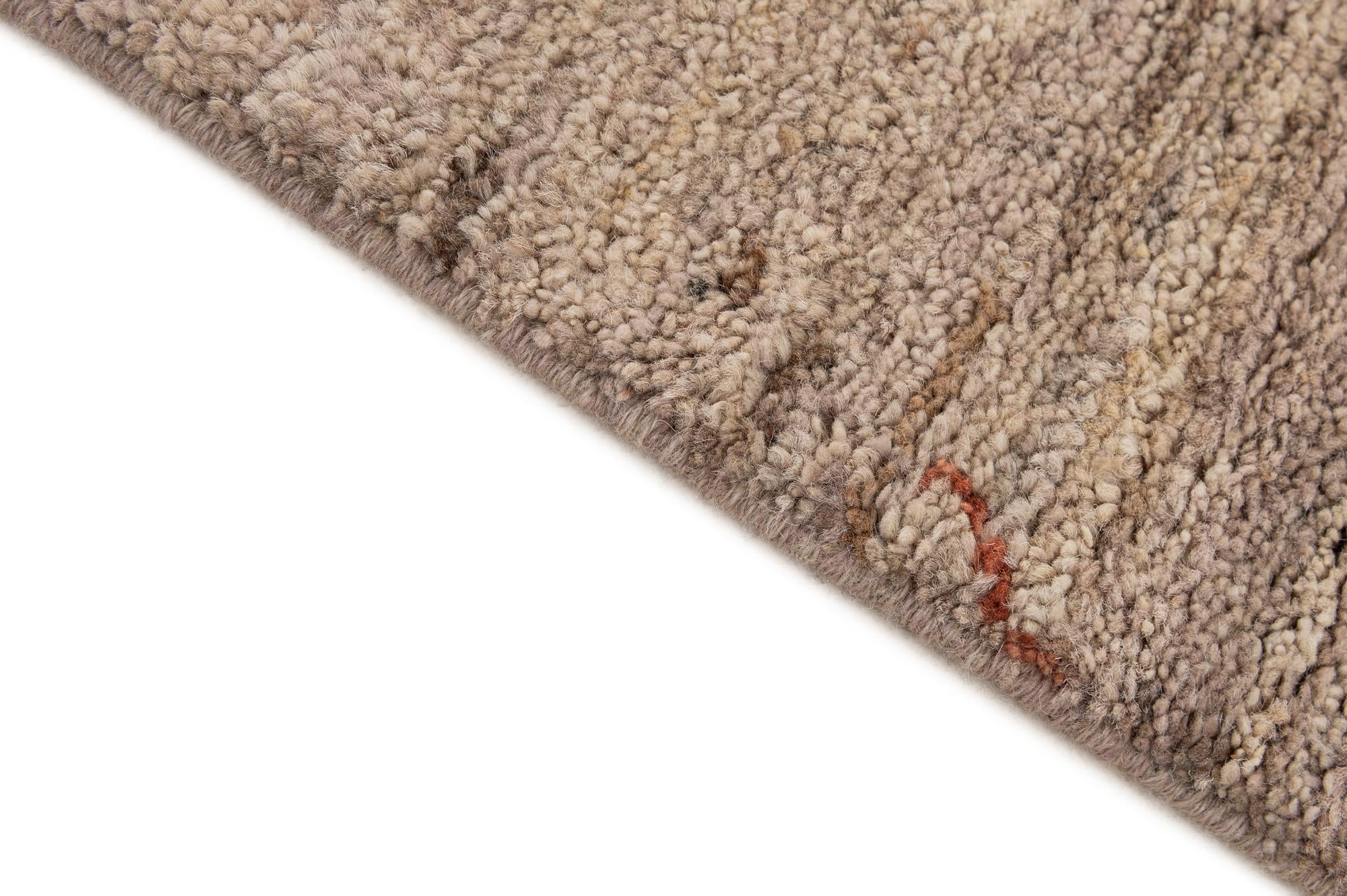 5' 4 x 7' 6 Hand Knotted Moroccan Wool Rug