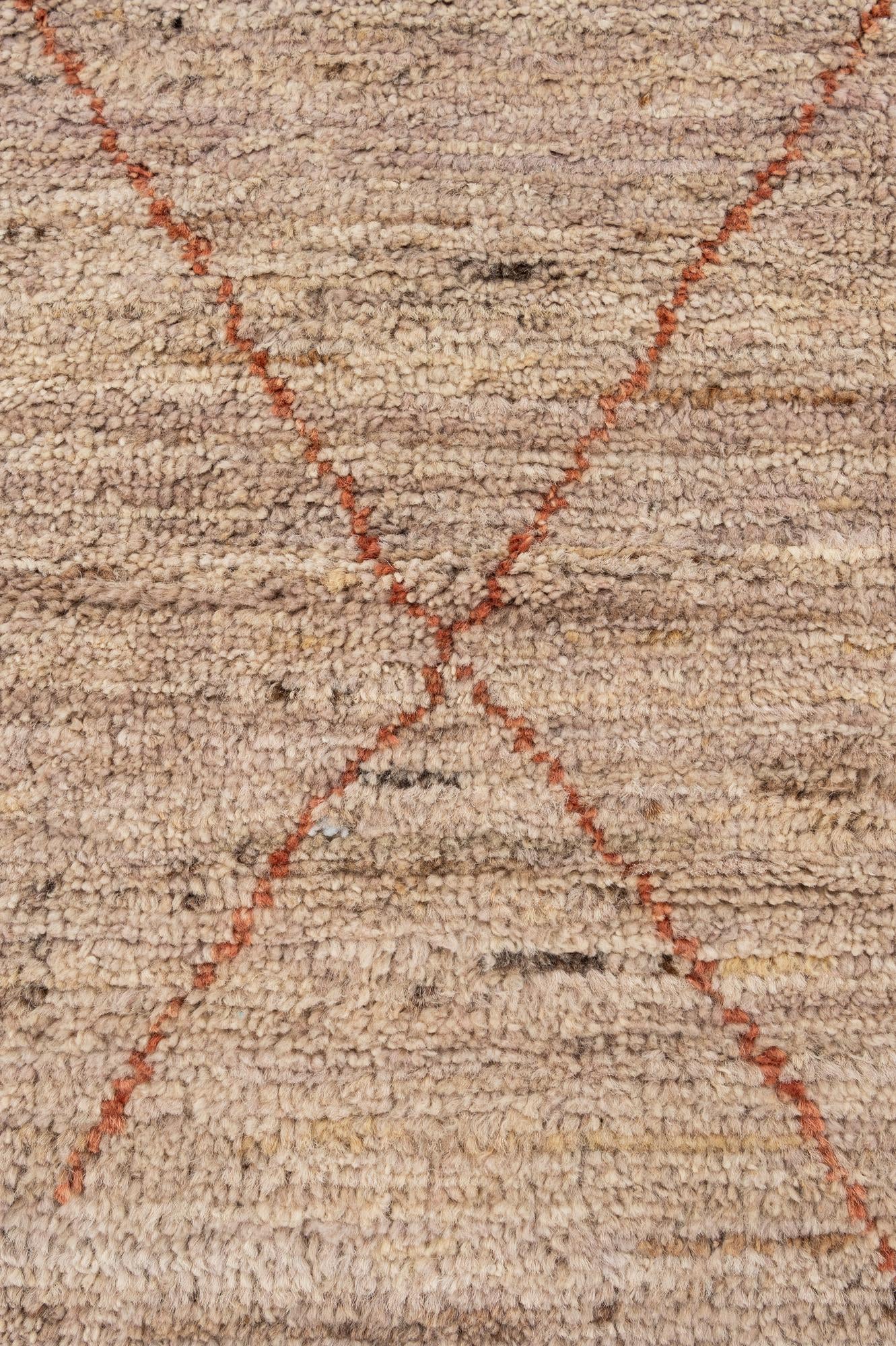 5' 4 x 7' 6 Hand Knotted Moroccan Wool Rug