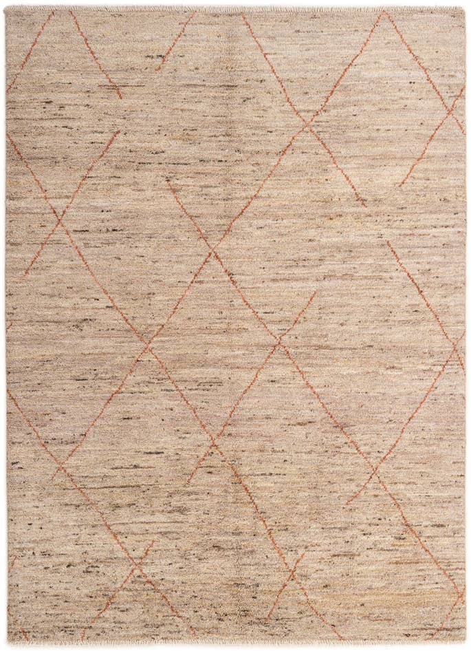 Detail image of 5' 4 x 7' 6 Hand Knotted Moroccan Wool Rug
