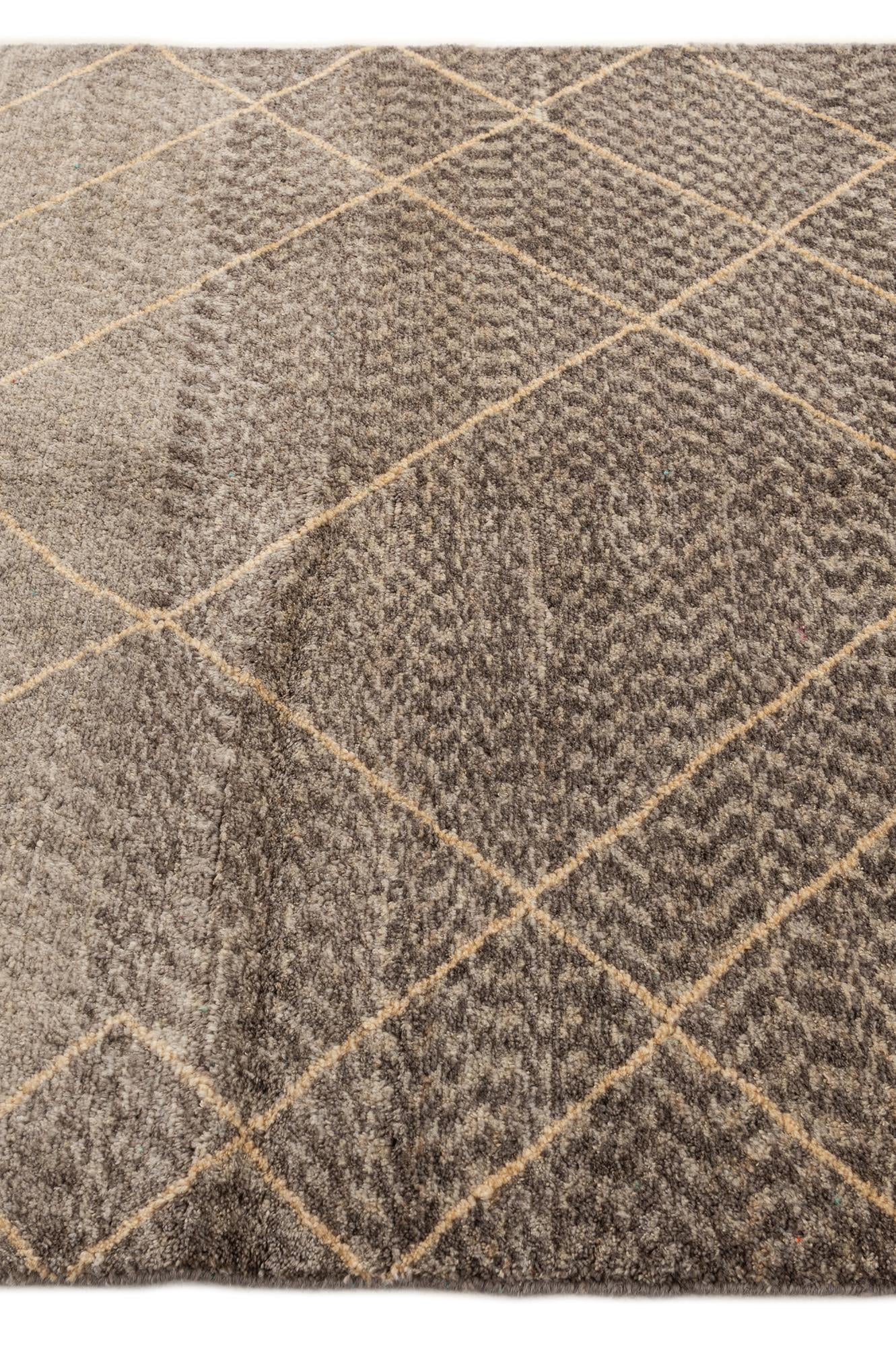 5' 8 x 8' 2 Hand Knotted Moroccan Wool Rug