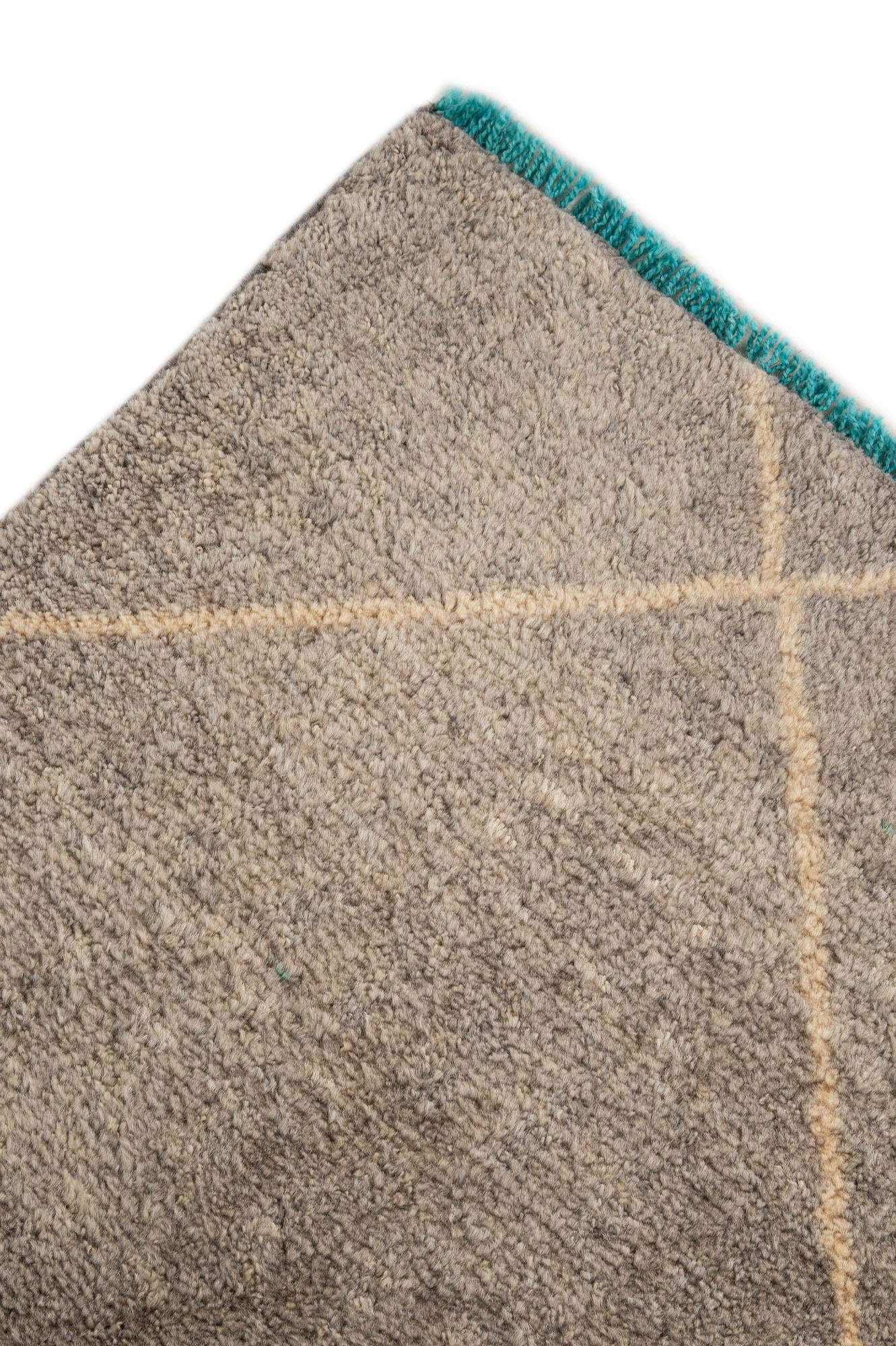 5' 8 x 8' 2 Hand Knotted Moroccan Wool Rug