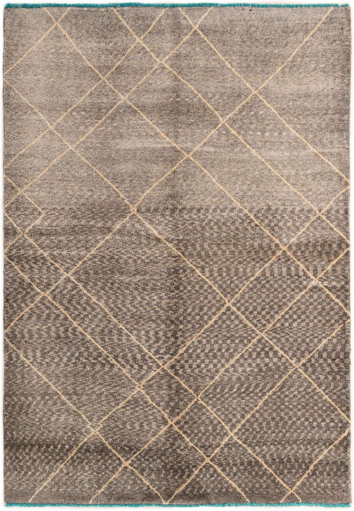 5' 8 x 8' 2 Hand Knotted Moroccan Wool Rug
