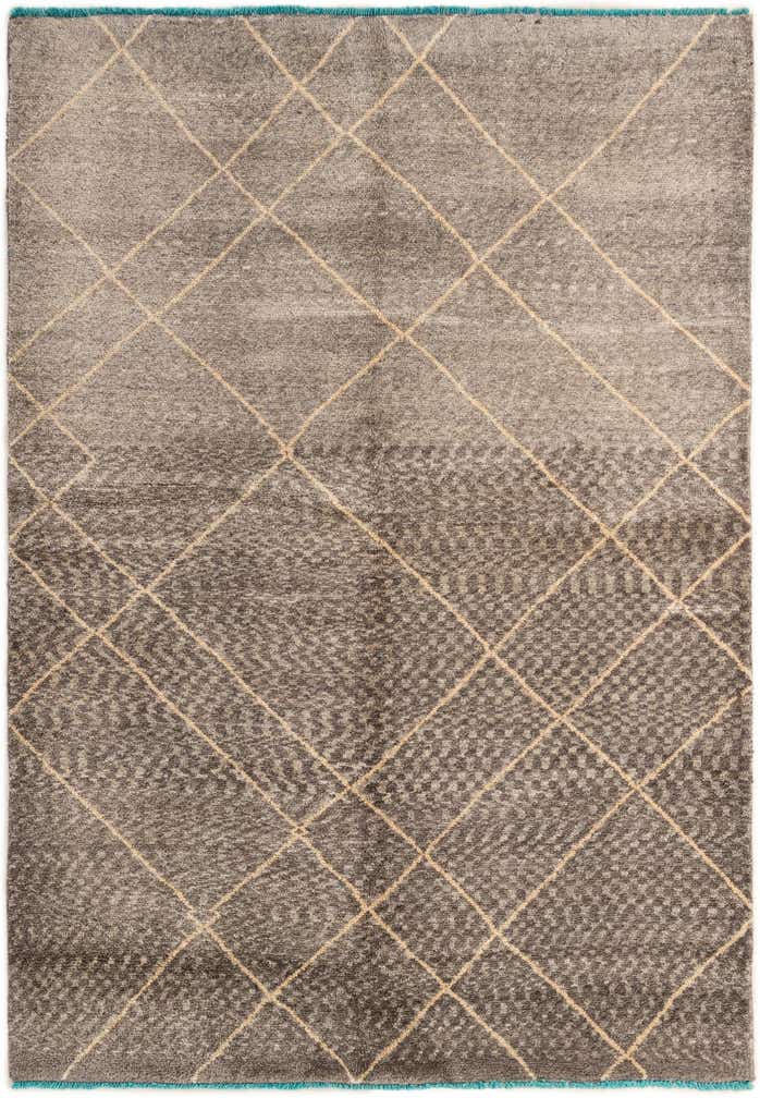 5' 8 x 8' 2 Hand Knotted Moroccan Wool Rug