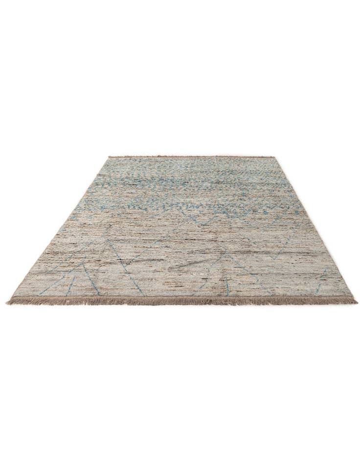 Detail image of 6' 7 x 8' 8 Hand Knotted Moroccan Wool Rug