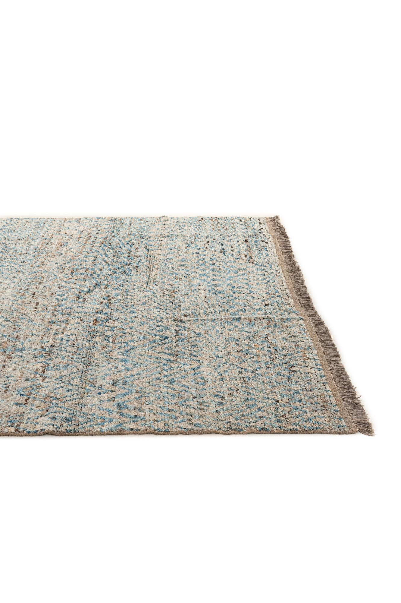 6' 7 x 8' 8 Hand Knotted Moroccan Wool Rug