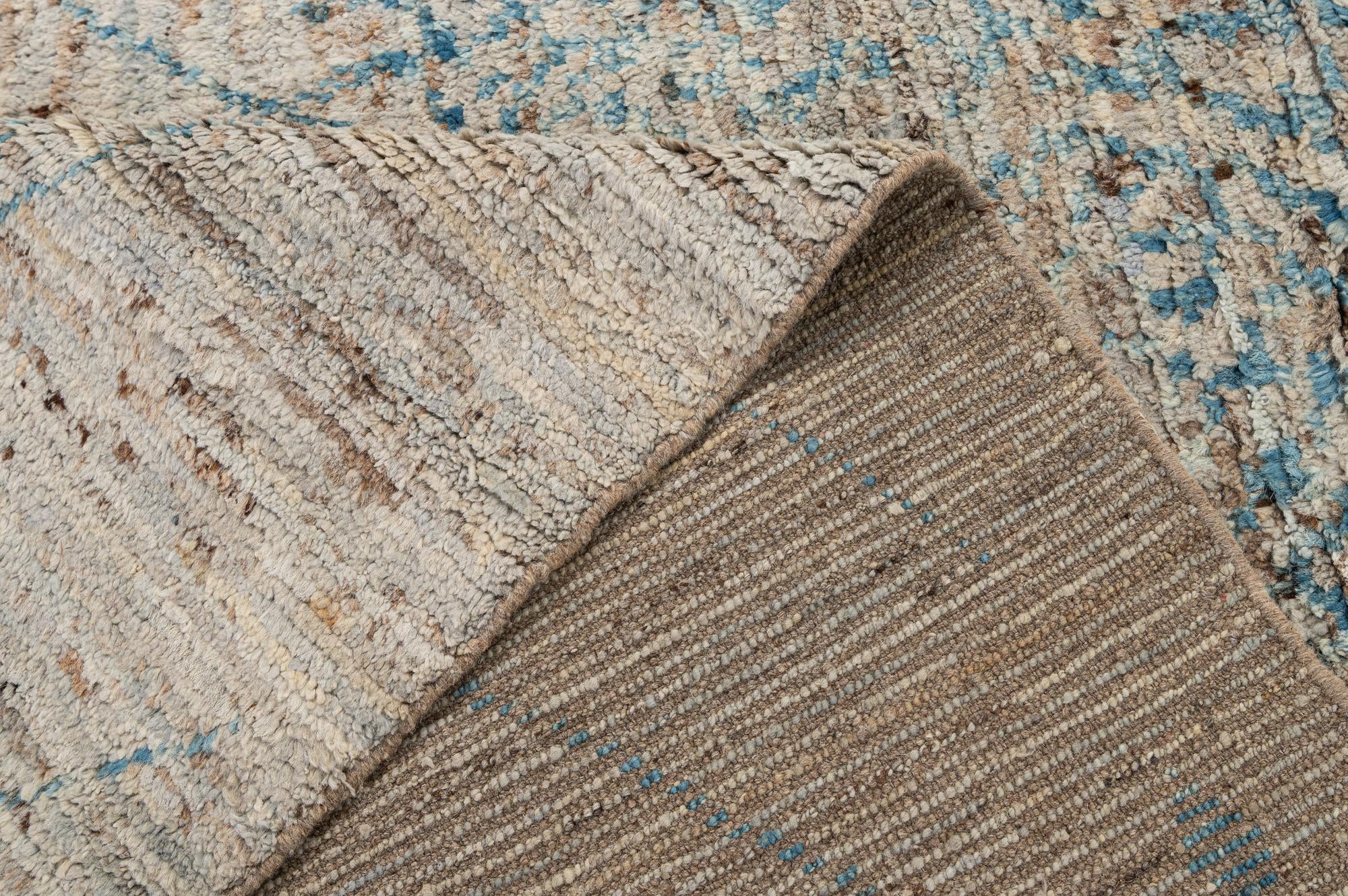 6' 7 x 8' 8 Hand Knotted Moroccan Wool Rug