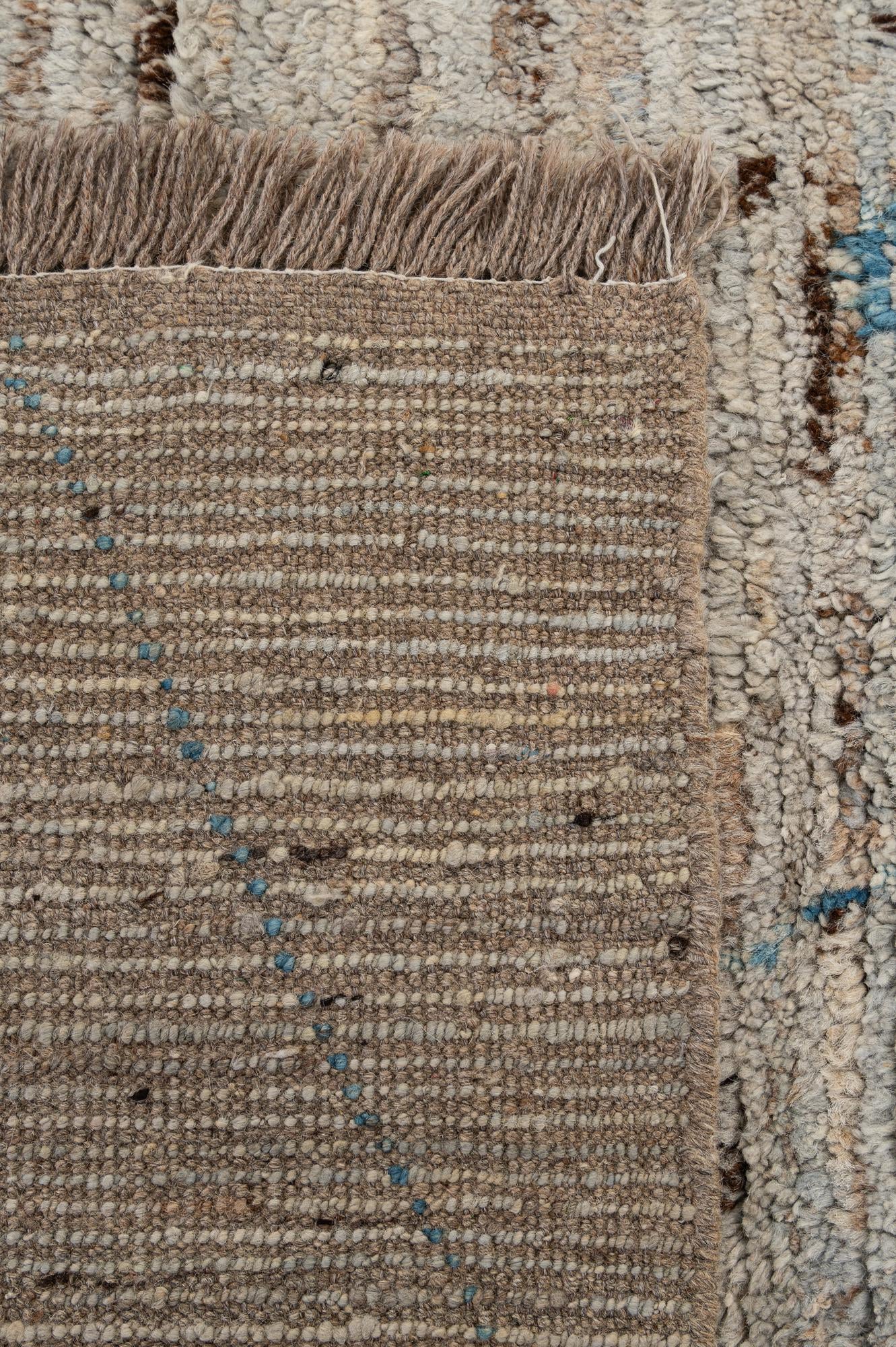 6' 7 x 8' 8 Hand Knotted Moroccan Wool Rug