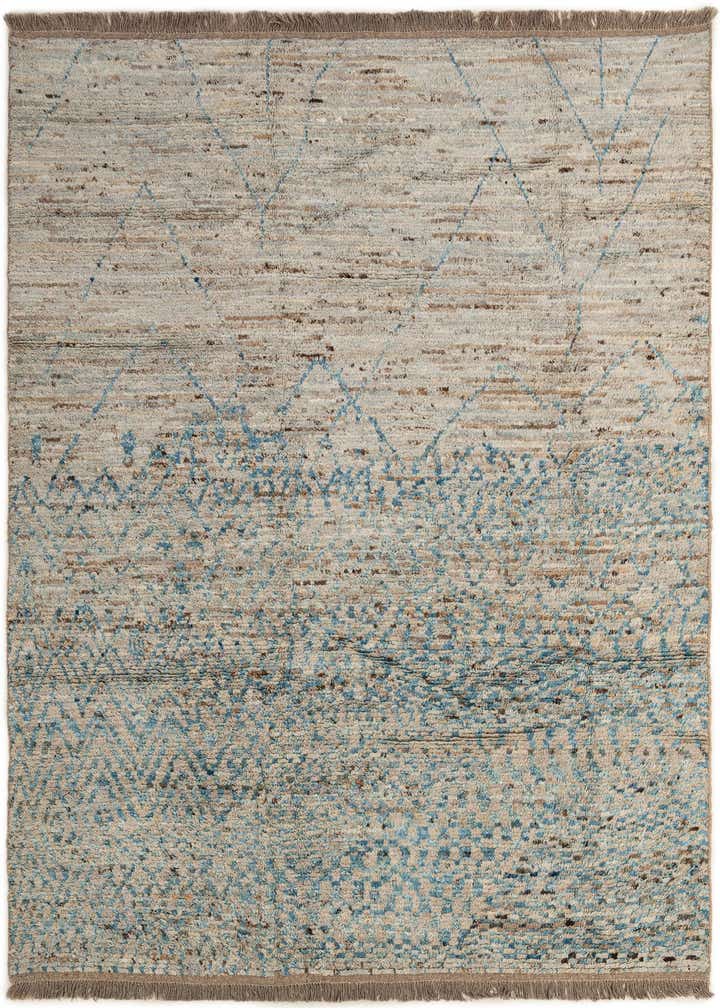 6' 7 x 8' 8 Hand Knotted Moroccan Wool Rug