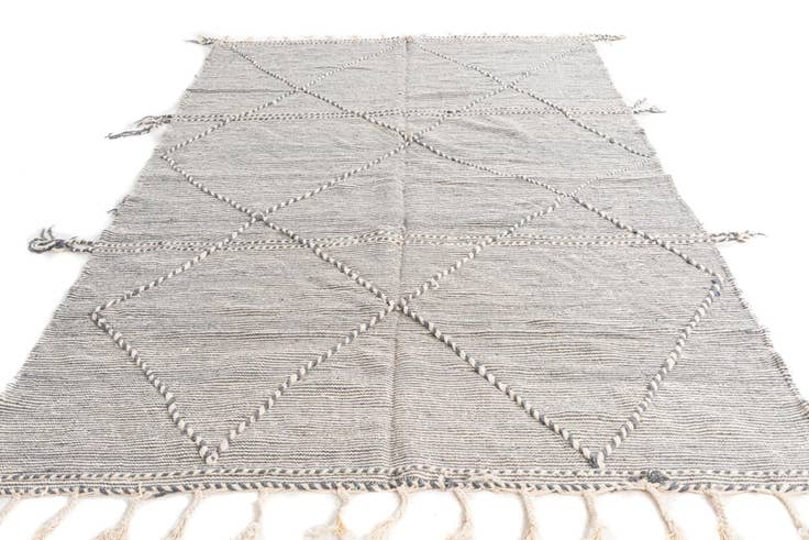 Detail image of 6' 4 x 10' Hand Knotted Moroccan Wool Rug