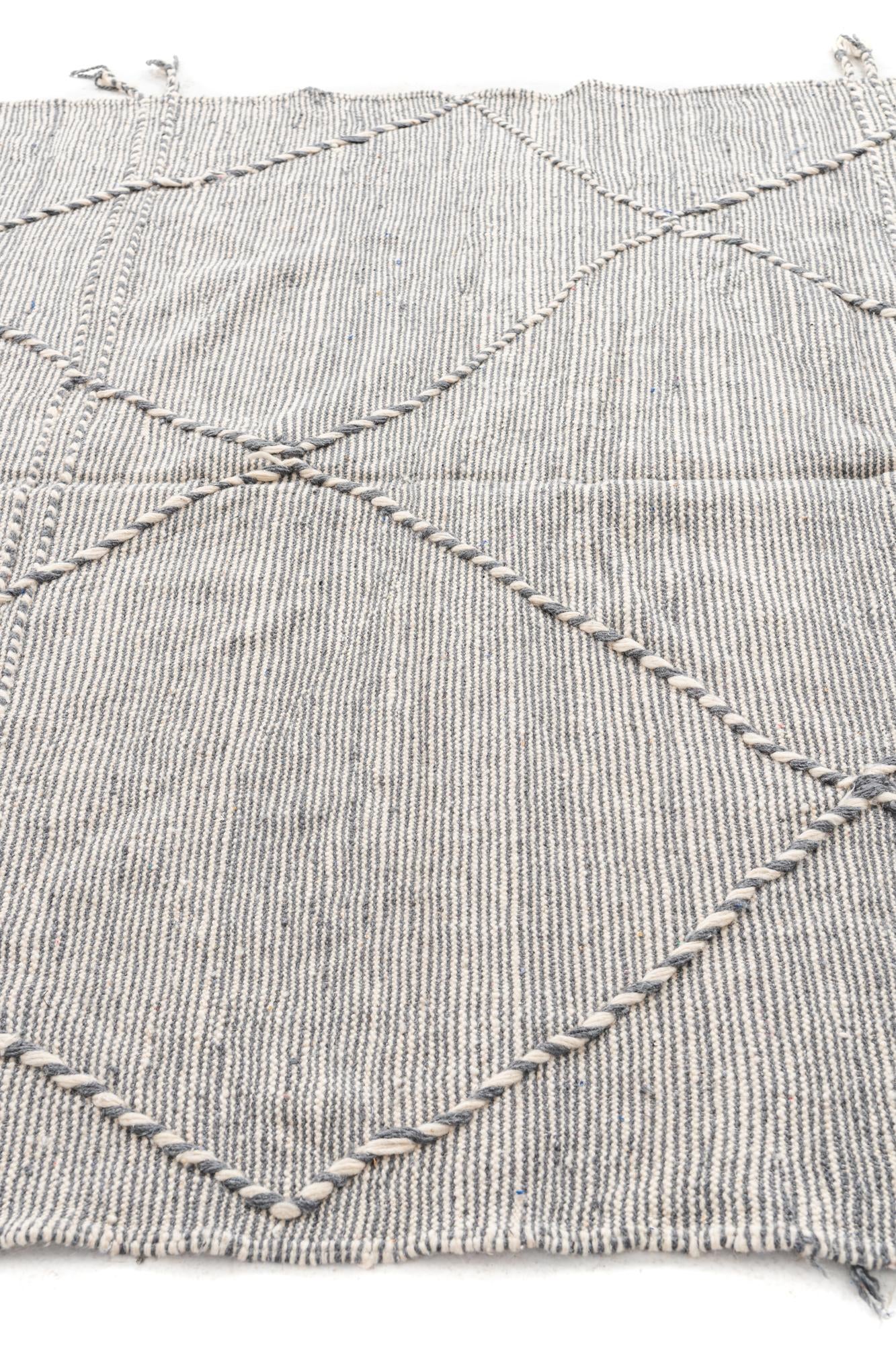 6' 4 x 10' Hand Knotted Moroccan Wool Rug
