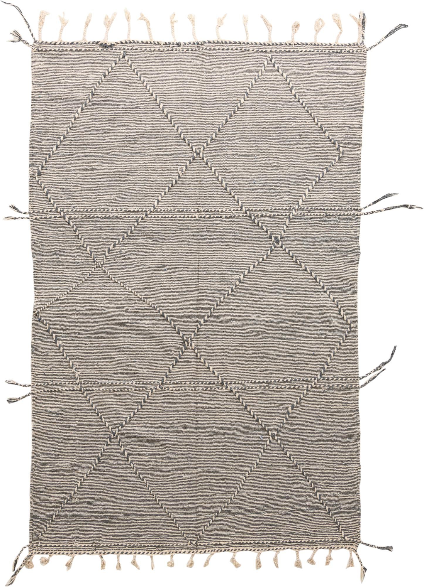 6' 4 x 10' Hand Knotted Moroccan Wool Rug
