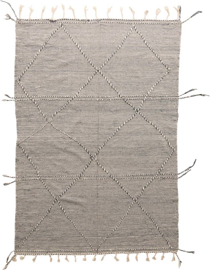 Detail image of 6' 4 x 10' Hand Knotted Moroccan Wool Rug