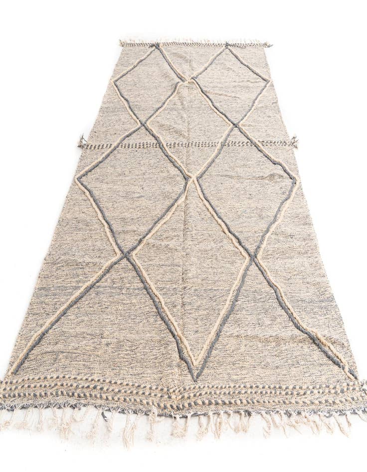 Detail image of 6' 7 x 10' 2  Hand Knotted Moroccan Wool Rug