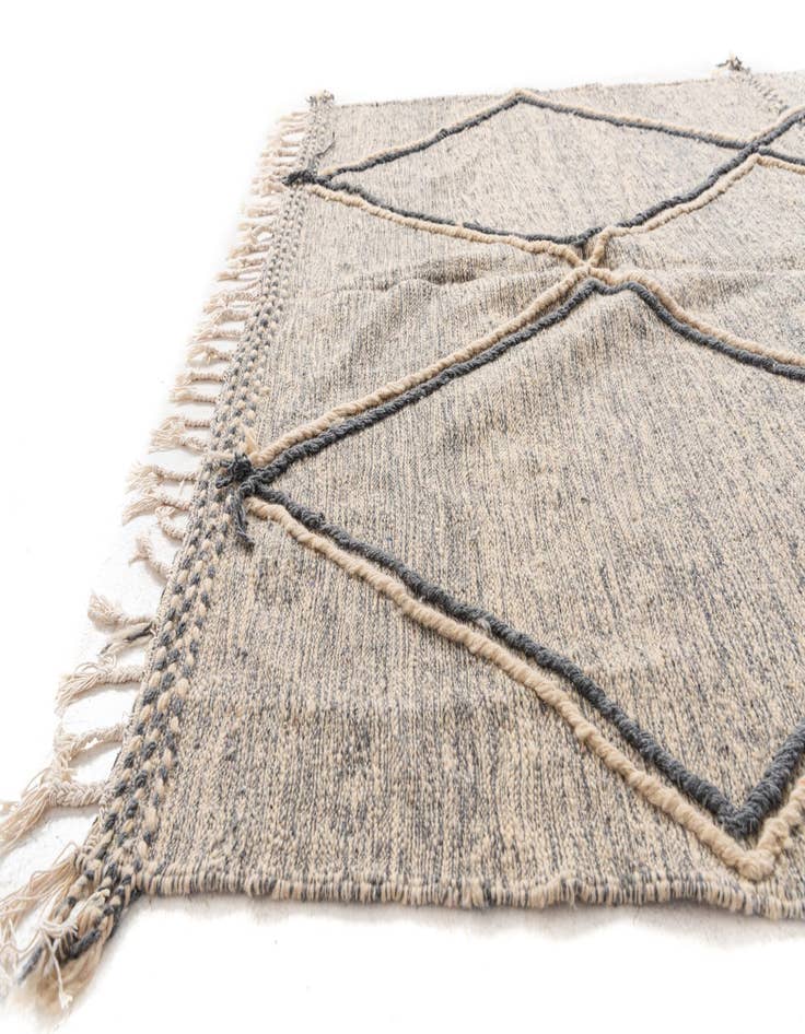 Detail image of 6' 7 x 10' 2  Hand Knotted Moroccan Wool Rug