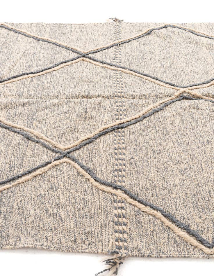 Detail image of 6' 7 x 10' 2 Hand Knotted Moroccan Wool Rug