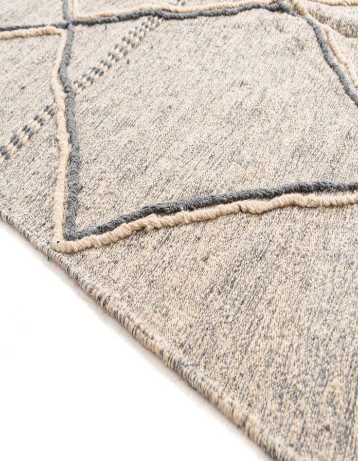 Detail image of 6' 7 x 10' 2  Hand Knotted Moroccan Wool Rug