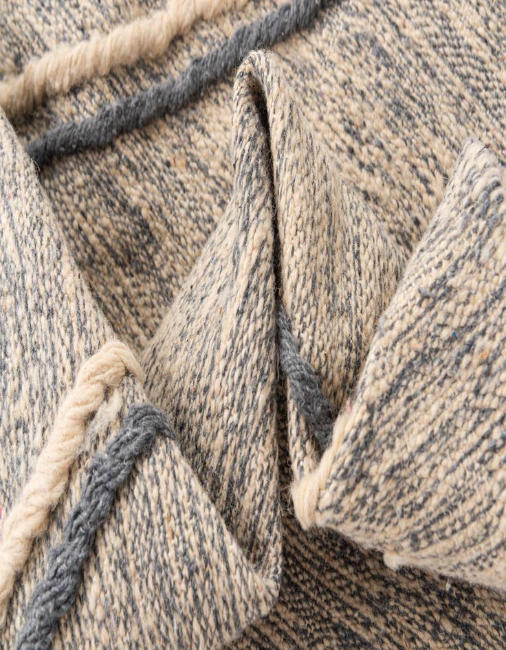 Detail image of 6' 7 x 10' 2  Hand Knotted Moroccan Wool Rug