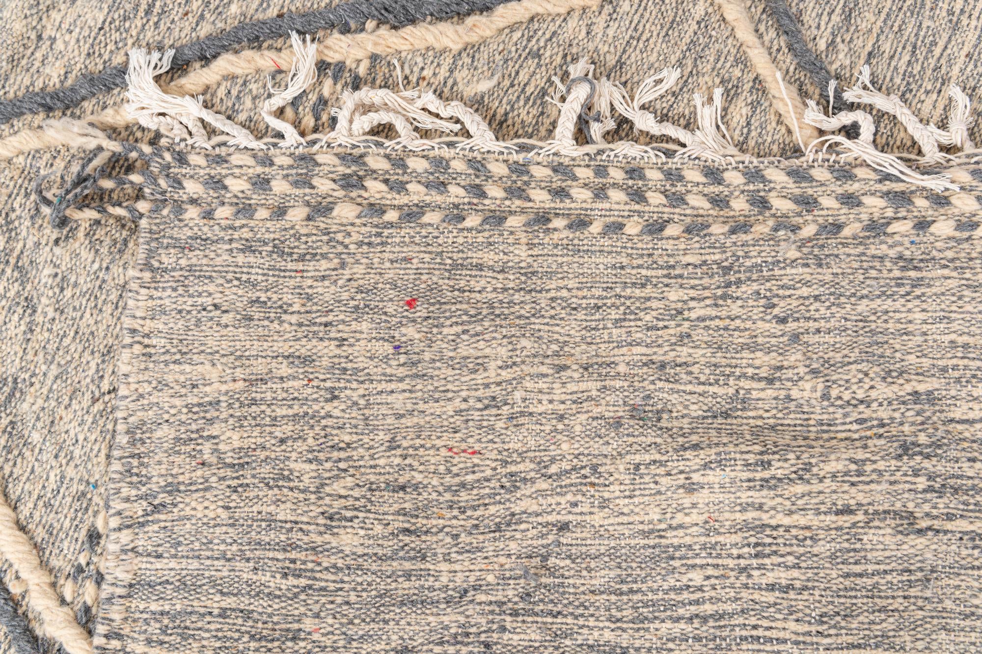 6' 7 x 10' 2 Hand Knotted Moroccan Wool Rug