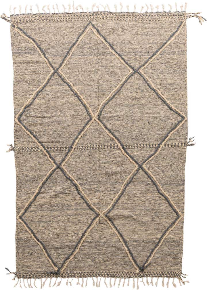 6' 7 x 10' 2 Hand Knotted Moroccan Wool Rug