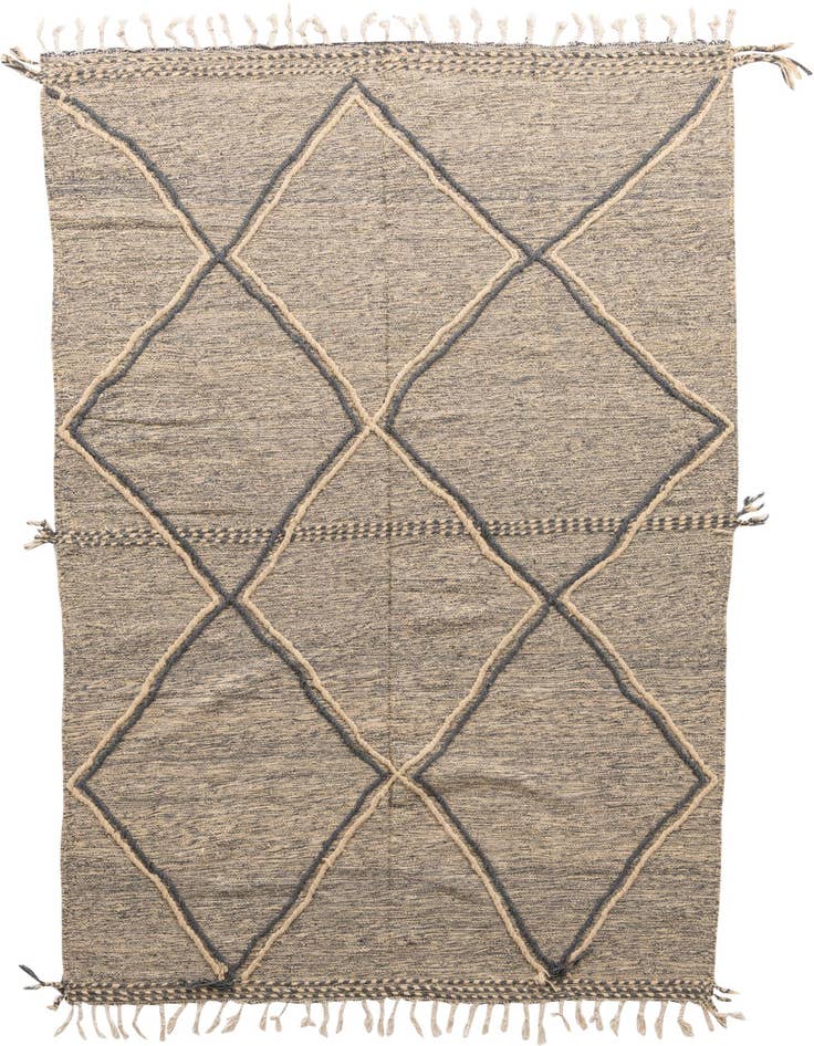 Detail image of 6' 7 x 10' 2 Hand Knotted Moroccan Wool Rug