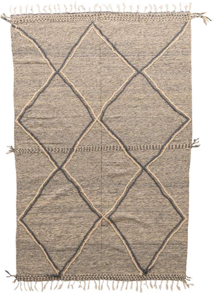 6' 7 x 10' 2 Hand Knotted Moroccan Wool Rug