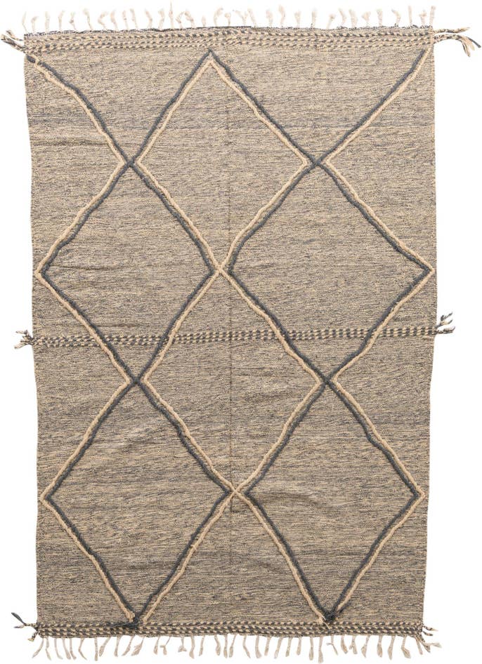 Detail image of 6' 7 x 10' 2 Hand Knotted Moroccan Wool Rug
