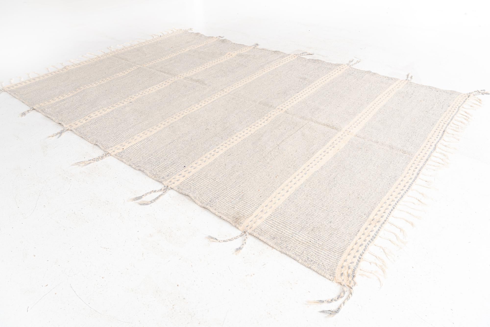 6' 8 x 10' 2 Hand Knotted Moroccan Wool Rug