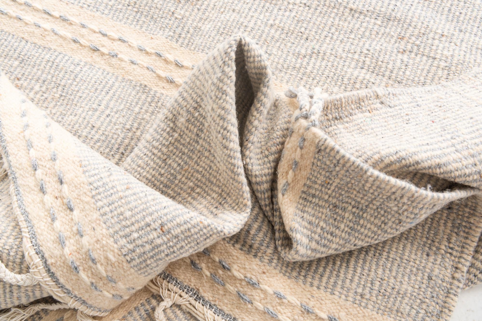 6' 8 x 10' 2 Hand Knotted Moroccan Wool Rug