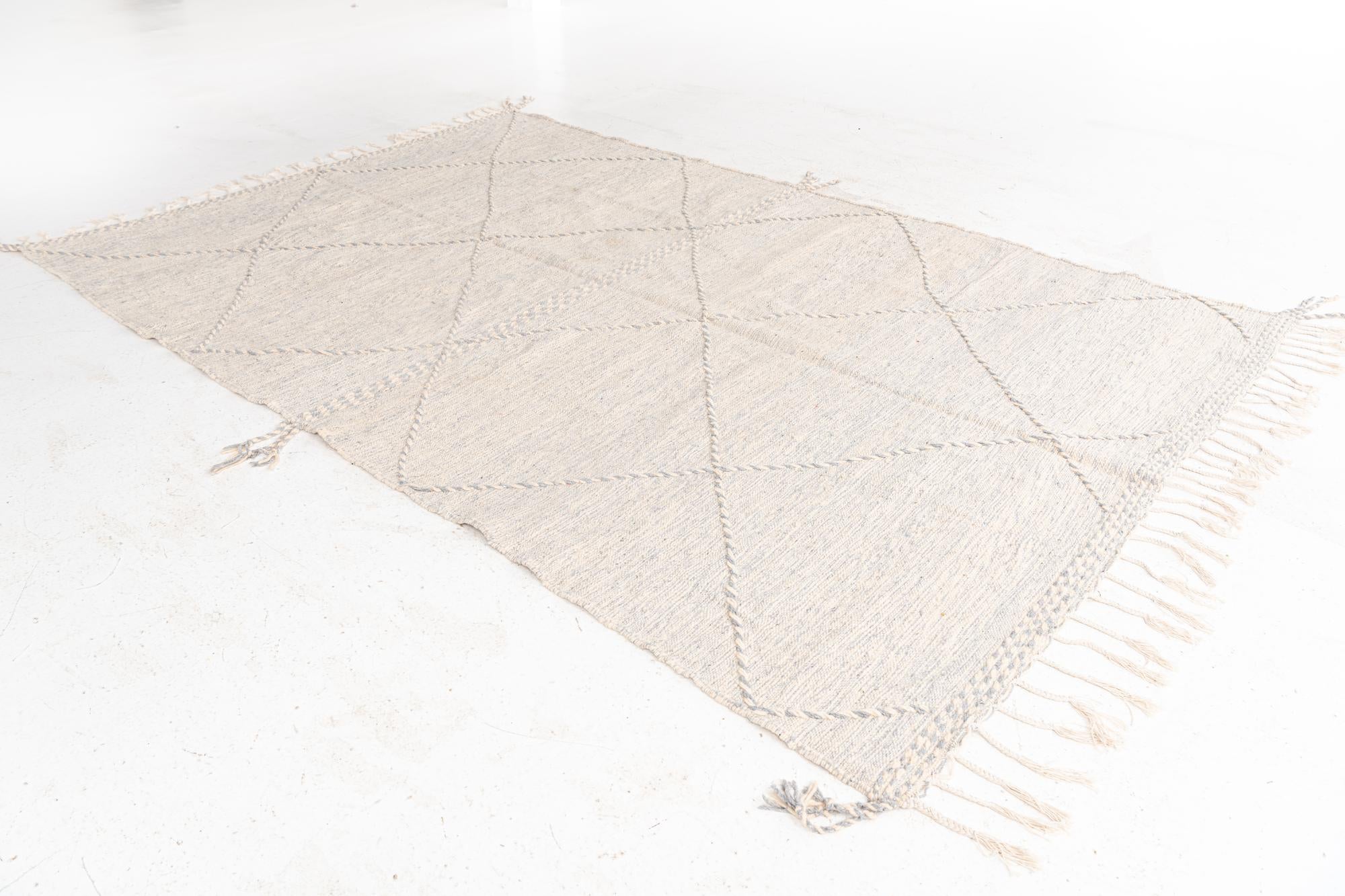 6' 5 x 9' 9 Hand Knotted Moroccan Wool Rug