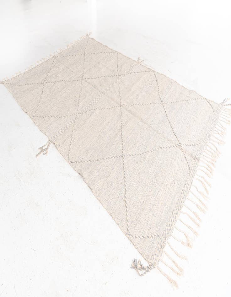 Detail image of 6' 5 x 9' 9  Hand Knotted Moroccan Wool Rug