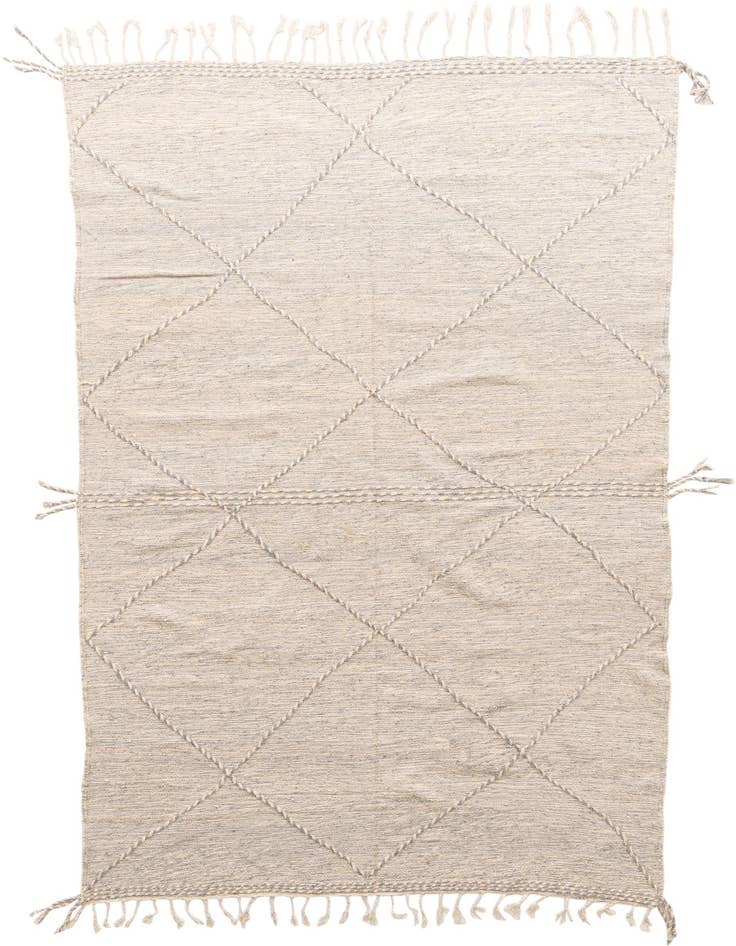 Detail image of 6' 5 x 9' 9 Hand Knotted Moroccan Wool Rug