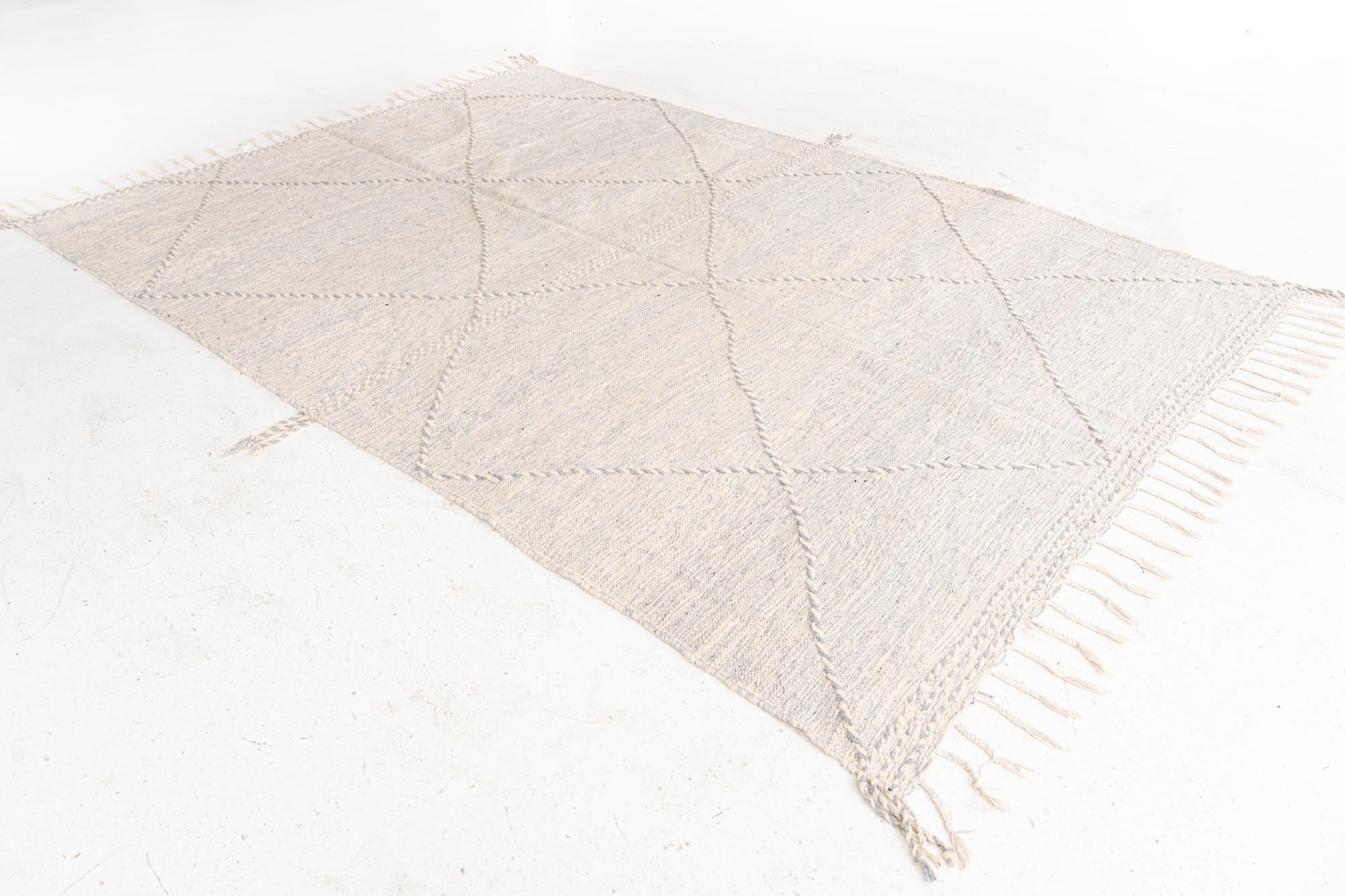 6' 8 x 9' 10 Hand Knotted Moroccan Wool Rug