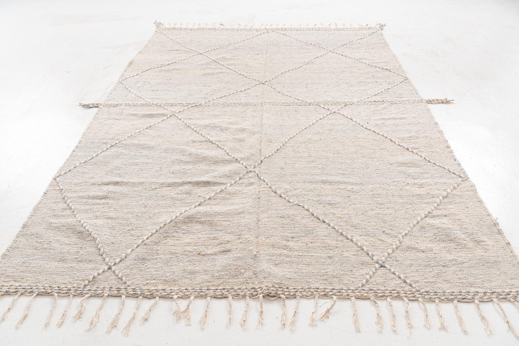 6' 8 x 9' 10 Hand Knotted Moroccan Wool Rug