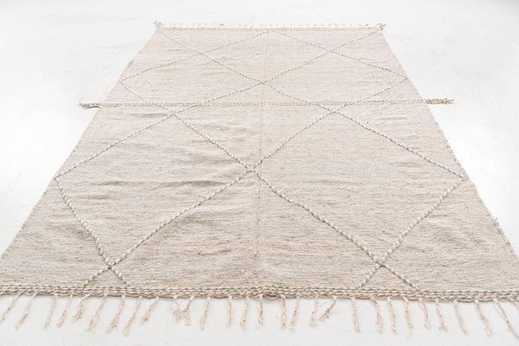Detail image of 6' 8 x 9' 10 Hand Knotted Moroccan Wool Rug