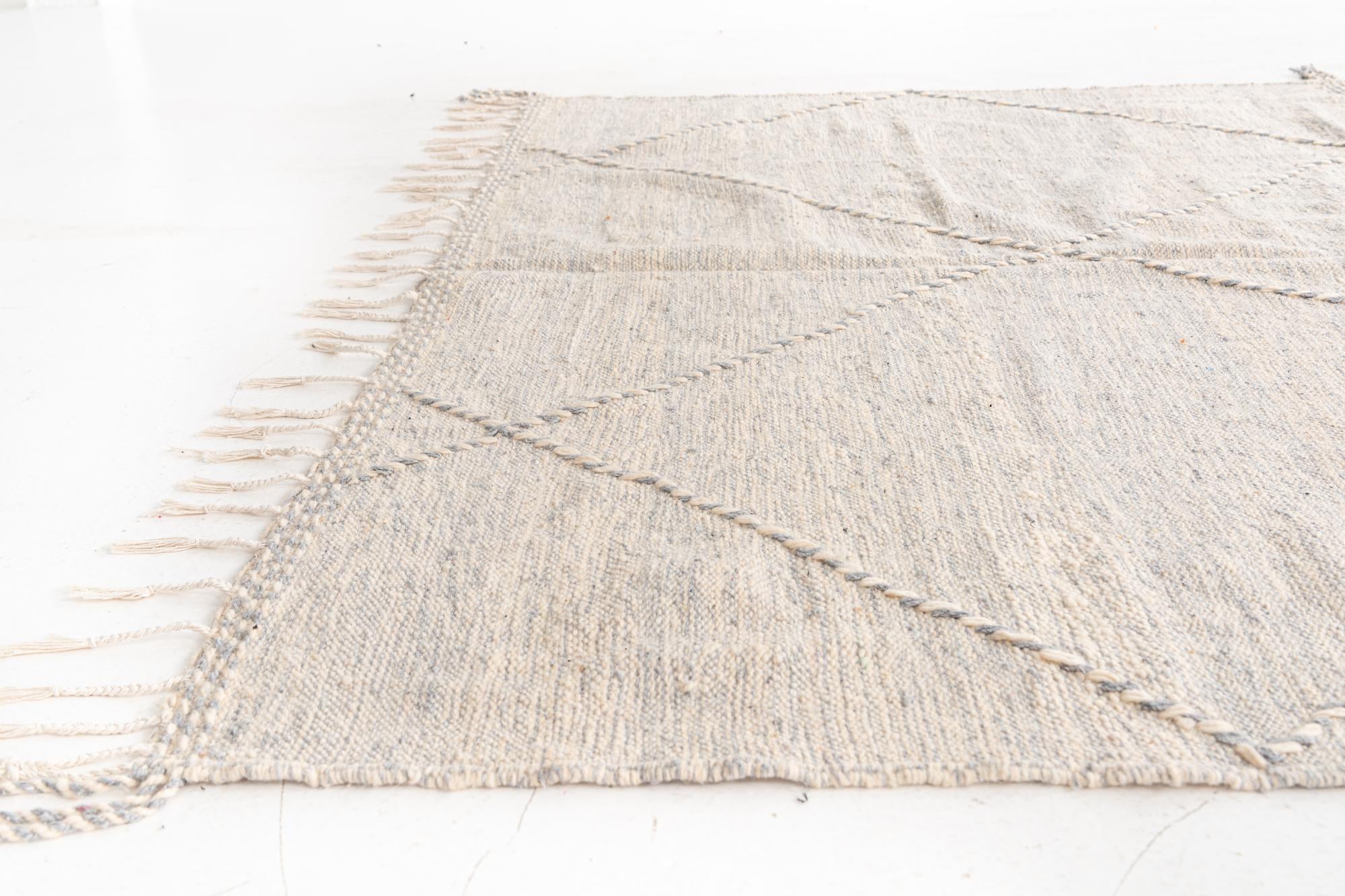 6' 8 x 9' 10 Hand Knotted Moroccan Wool Rug