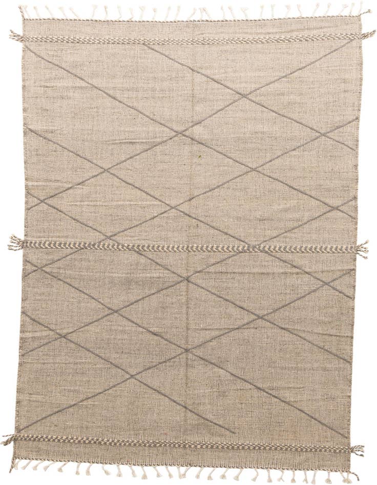 Detail image of 6' 9 x 10' Hand Knotted Moroccan Wool Rug